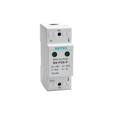 BR-POE-M RJ45 POE イーサネット データ サージ保護デバイス POE 雷保護器 ネットワーク POE 電源 RJ45 サージ保護 NET 6 POE サージプロテクター