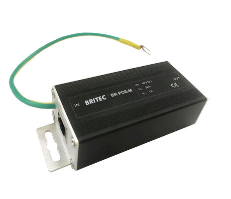 BR-POE-M POEカメラ信号サージアレスタ ネットワークサージプロテクタ RJ45サージ保護 POE雷サージ RJ45雷保護 Cat6ラインサージプロテクタ / LAN / コンパクト / RJ45