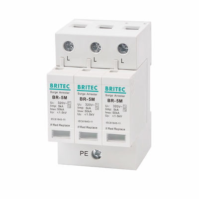5kA 3P 320Vac 防雷装置 タイプ 1+2 AC 超電圧保護装置/クラス I+II /クラス B+C シリーズ