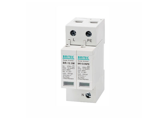 クラスB + C 超電圧保護具 12.5kA Iimp 275V AC T1 + T2 超電圧保護具 SPD